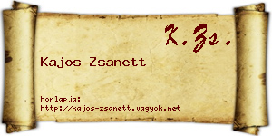 Kajos Zsanett névjegykártya