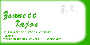 zsanett kajos business card